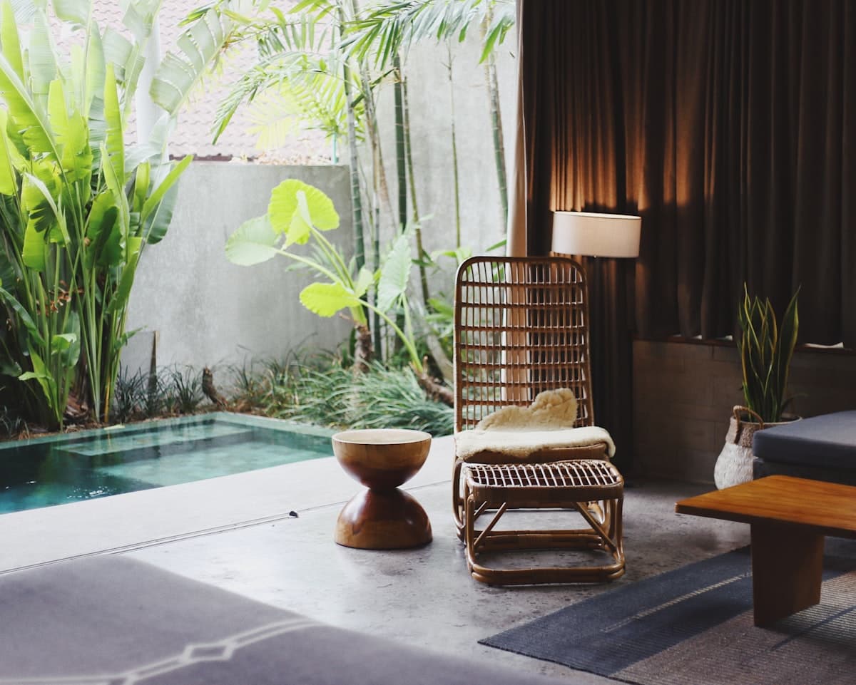 Luxury spa treatment room with warm ambient lighting